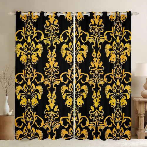 Vista 28 de Cortinas opacas abstractas de 30 % a 50 % geométricas para dormitorio, sala de estar, decoración de línea a rayas, cortinas con aislamiento térmico