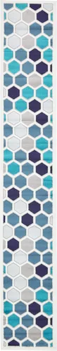 Vista 12 de Unique Loom Metro Collection - Alfombra hexagonal geométrica multicolor abstracta (9 pies x 12 pies, rectangular, marfil y azul)