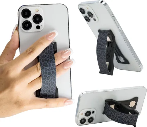 Vista 55 de LOVEHANDLE PRO Premium Phone Grip - Correa de silicona para teléfono - Soporte magnético para teléfono y soporte para teléfono inteligente y tableta
