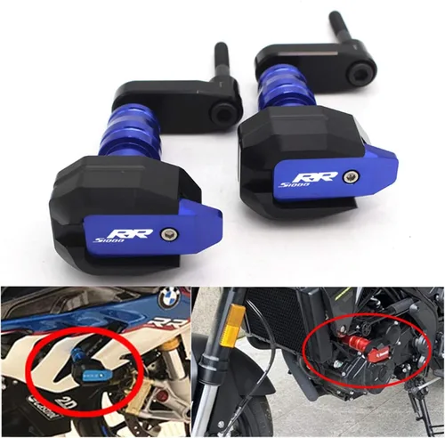 Vista 2 de para BMW S1000RR 2008-2021 Marco deslizante carenado protector anti choque Pad protección caída Negro