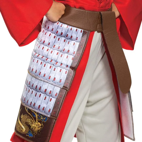 Vista 5 de Mulan - Disfraz de héroe rojo para niña