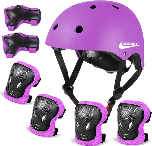 Vista 10 de Casco ajustable para niños de 3 a 16 años, niños pequeños, niños y niñas, equipo de protección con rodilleras, coderas y muñequeras para múltiples