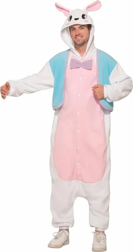 Vista 2 de Forum Novelties Disfraz de conejito para hombre, rosaazulblanco, talla única, Rosadoazulblanco