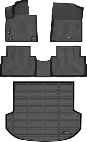 Vista 55 de HAFIDI® - Tapetes para auto con almacenamiento debajo del asiento, para todo clima, antideslizantes, de elastómero termoplástico, para la primera