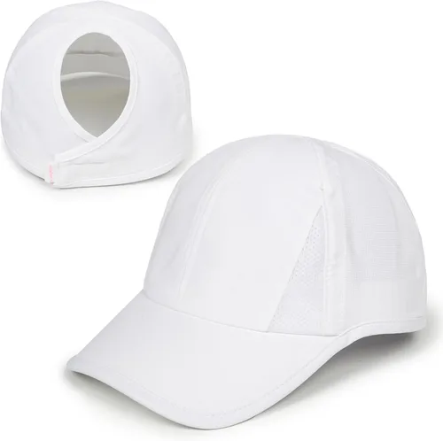 Vista 19 de Ponyflo Gorra de béisbol con coleta para mujer - Gorras con coleta para mujer, gorra con coleta para cabello rizado, gorra de béisbol para mujer