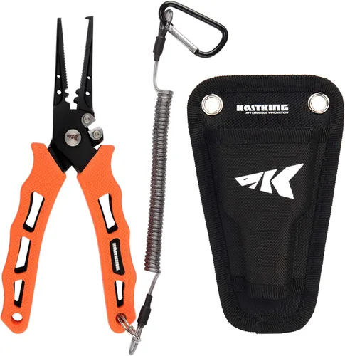 Vista 12 de KastKing Cutthroat - Alicates de pesca de 7 pulgadas con anillo dividido, herramientas de pesca de acero inoxidable 420, equipo de pesca resistente