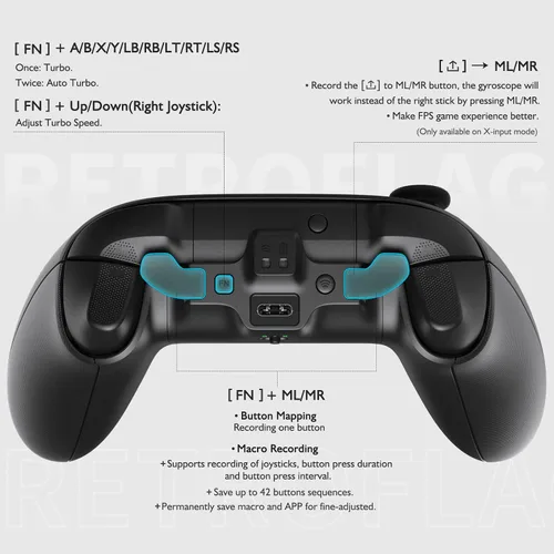 Vista 3 de AKNES RetroFlag Superpack Xbox Series XS Controller Strike Pack Paddle, 1000mAh Rechargeable Battery, Programmable Back Buttons, MappingSix-Axis