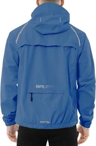 Vista 12 de baleaf Chaqueta impermeable para hombre con capucha ligera reflectante A-Negro