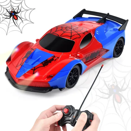 Vista 9 de Tuko Juguetes de coche a control remoto, juguetes RC para niños y niñas de más de 3 años (azul)