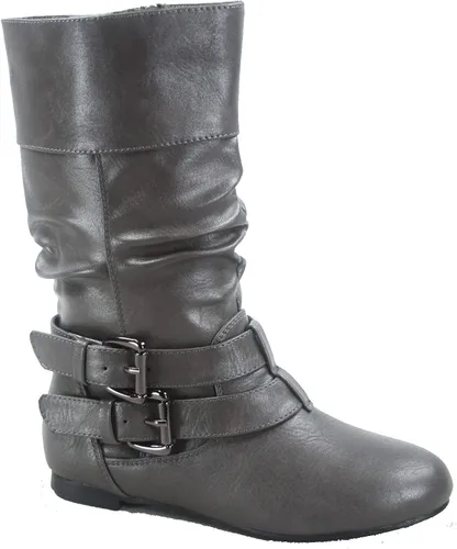 Vista 3 de Link Sonny-54K - Botas de equitación con tacón bajo y hebilla y punta redonda para niña