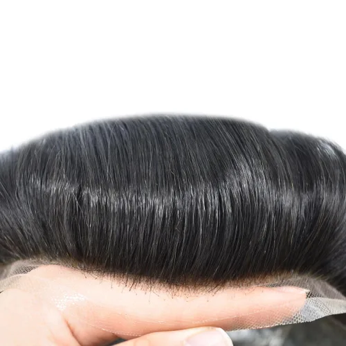 Vista 3 de Toupee For Men Hair Piece Real Human Hair Mens Hair System Fine Mono Mens Toupee Hair System For Men Hairpieces French Lace Natural Hairline8x10