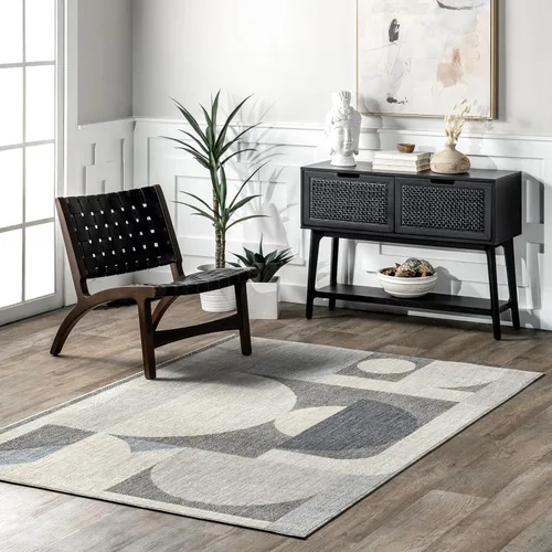 Vista 19 de Nuloom Aadhya - Alfombra geométrica de 2 x 8 pies para sala de estar, dormitorio, comedor, entrada, pasillo, color marrón claro