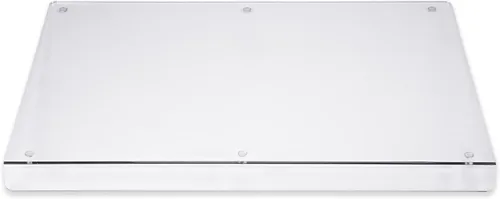 Vista 5 de Tabla de cortar con borde de labio, acrílico transparente, antideslizante, 24 x 18 pulgadas, protector de encimera para cortar y cortar alimentos
