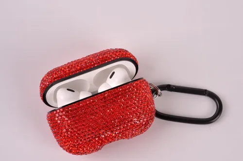 Vista 3 de Funda protectora para AirPods Pro con kit de limpieza, funda protectora de diamantes brillantes para Apple AirPod Pro de 2ª y 1ª