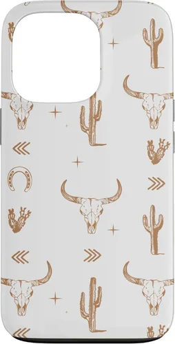 Vista 9 de Funda rústica elegante con diseño de calavera de toro sureño para iPhone 16