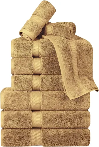 Vista 106 de BNM Toallas de Algodón Egipcio de Peso Pesado, Ideales para Baño, Ducha, Spa, Hotel, 800 GSM, Toallas Faciales/de Aseo, Toallas de Mano, Toallas