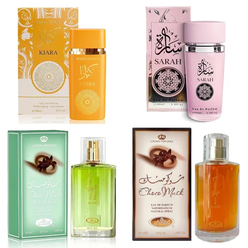 Vista 9 de AFLUXE Top Sales 4 Pieza Set de Perfume para Mujer Combo Eau de Parfum Spray Natural, Fragancia Duradera para Mujeres Kiara Mango Punch & Sarah Pink