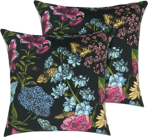 Vista 20 de FUNHOME Fundas de almohada lumbar para exteriores, 12 x 20 pulgadas, sin relleno, círculo cian