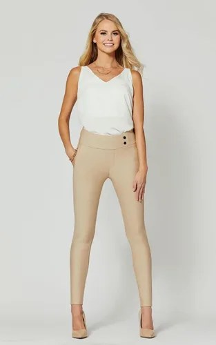 Vista 4 de Conceited Womens Premium Stretch Slim Leg Dress Pants with Pockets - Wear to Work - Ponte Treggings