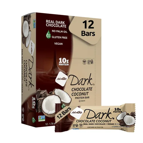 Vista 22 de NuGo Dark, caja variada de muestra, barra de proteínas veganas de 0.47-0.31 onzas, sin gluten, 12 CT