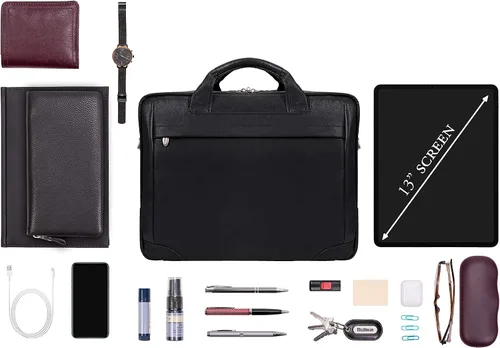 Vista 9 de McKlein EE. UU. Gresham litigator portafolios de piel, 15.4" Laptop Case de la serie S