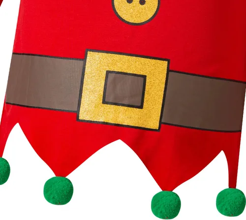 Vista 3 de Kewlent Disfraz de elfo de Papá Noel para niños pequeños
