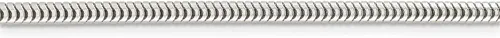 Vista 3 de Plata de ley 0.079 in (2 mm), 0.098 in (2.5 mm), 0.118 in (3 mm), 0.157 in (4 mm), 0.197 in (5 mm), cadena de serpiente redonda, collar de cadena