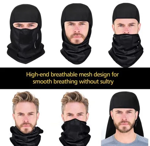 Vista 5 de Máscara facial de esquí resistente al viento retención térmica unisex ahorro de calor impermeable resistente a la intemperie protección UV