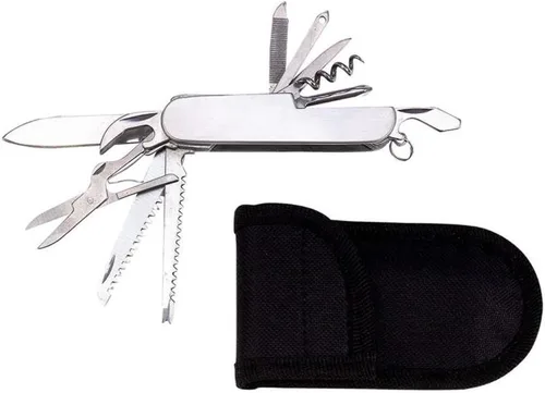 Vista 2 de Silver Star - Cuchillo multiherramienta de acero inoxidable con 15 funciones