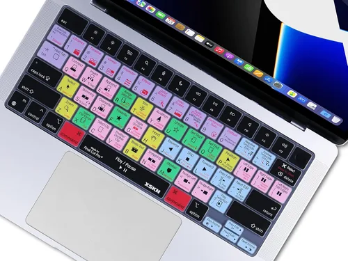 Vista 5 de Final Cut Pro Shortcut US Layout - Funda de silicona para teclado de MacBook de 14 pulgadas A2442 16 A2485 con (chip M1/Max) Liquid Retina XDR