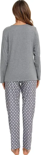 Vista 5 de Homimor Cotton Pajamas For Women, Long Sleeve Sleepwear with Long Pants, Cat Printed Pj Loungewear Sets, PJ Set for Women