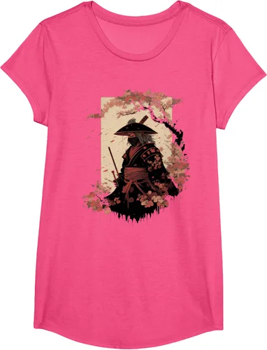 Vista 59 de Camiseta estética vintage samurái de arte japonés samurái retro cereza, Negro