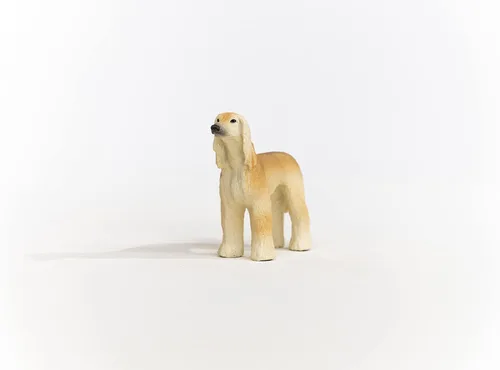 Vista 2 de Schleich Farm World, animales de juguete para perros lindos y realistas para niños y niñas, figura de perro sabueso afgano, a partir de 3 años