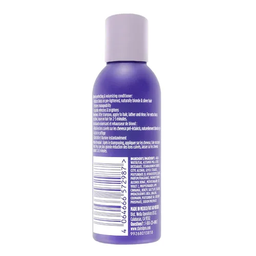 Vista 2 de Clairol Professional Shimmer Lights Purple Conditioner Neutralizes Brass & Yellow Tones For Blonde, Silver, Gray & Highlighted Hair