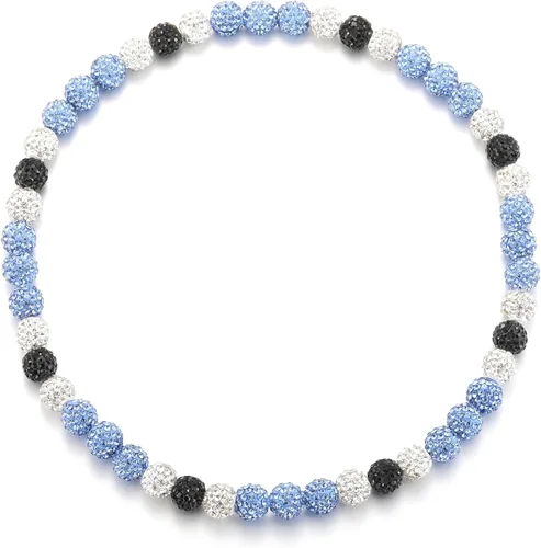 Vista 23 de Collar de Cadena de Béisbol con Perlas para Hombres, Regalos de Collar de Béisbol de la Colección Bling Ice para Niños, Collar de Accesorios