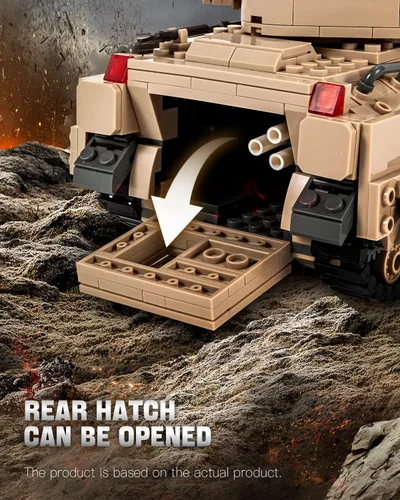 Vista 4 de dOvOb Juego de Construcción de Tanque Militar M2 Bradley (1350 PIEZAS), Juguete de Construcción de Vehículo de Combate de Infantería del Ejército