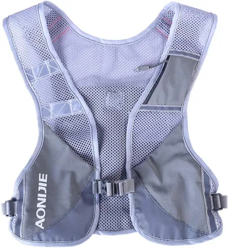 Vista 10 de AONIJIE Chaleco Paquete Ultraligero para Correr para Hombres y Mujeres Reflectante Transpirable Mochila de Hidratación para Senderismo, Camping, Azul