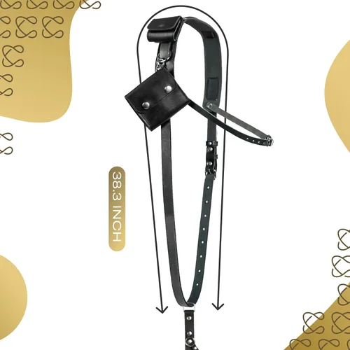 Vista 2 de C Coiro Leather Camera Strap for One Camera Professional Single Leather Harness Shoulder Strap Quick Release