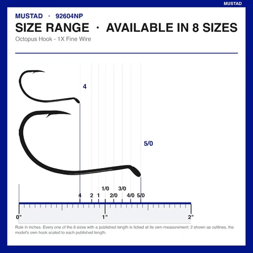 Vista 3 de Mustad UltraPoint 92604R - Gancho de pesca de pulpo/pico Negro níquel