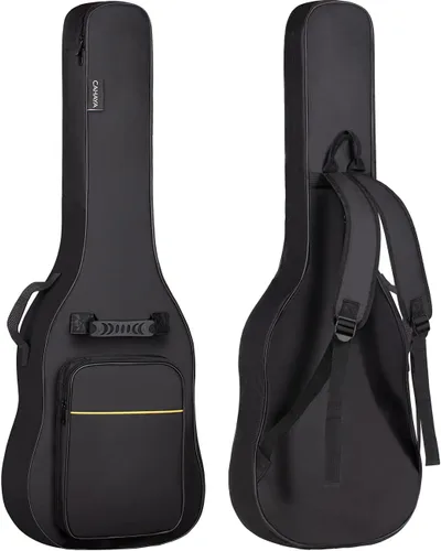 Vista 10 de CAHAYA CY0152 - Bolsa para guitarra acústica de 41 pulgadas, acolchado de 0.35 pulgadas, resistente al agua, correa de hombro ajustable doble