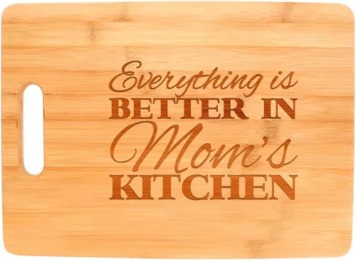 Vista 10 de Everything Is Better in Gigi's Kitchen Decor Grandma Gift - Tabla decorativa de madera con forma de paleta