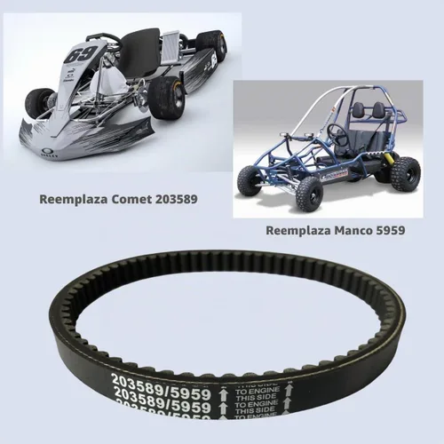 Vista 2 de Go Kart - Correa de transmisión para convertidor de par Go Kart serie 30, sustituye a Manco 5959 / Comet 203589/Coleman KT196/Murray 12-8487