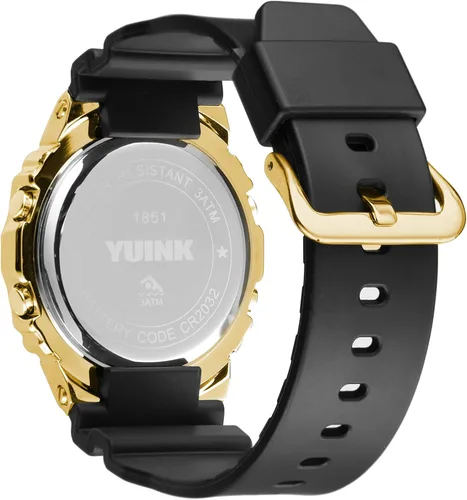 Vista 3 de YUINK Reloj deportivo digital para hombre y mujer resistente al agua con cronómetro alarma