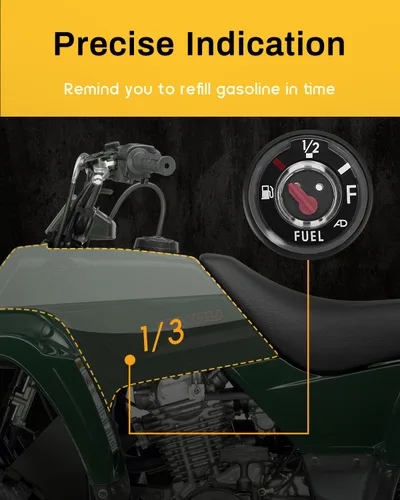Vista 3 de QUICKWOLF Medidor de combustible Bayou, medidor de gas Prairie compatible con Kawasaki Bayou 220 250 300 400 Prairie 300 400 KLF220 KLF250 KLF300