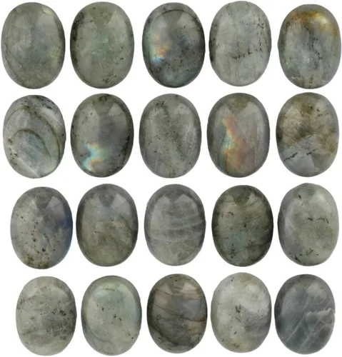 Vista 18 de mookaitedecor 12pcs Oval Cabujón Piedra Preciosa CAB Flatback Stone para la fabricación de joyas
