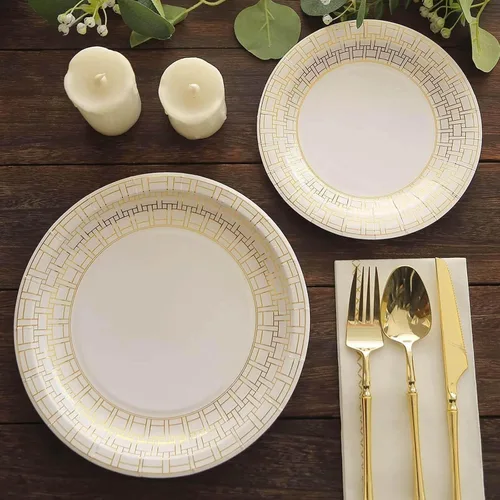 Vista 26 de Efavormart - Paquete de 50 platos redondos de bagazo biodegradables blancos de 7 pulgadas, compostables, ecológicos, desechables, aperitivos, Tipo 17