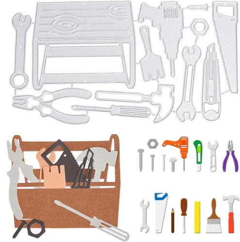 Vista 11 de GLOBLELAND Troqueles de corte para automóviles y camiones para hacer tarjetas, grúa y cisterna, troqueles para manualidades, álbumes de recortes
