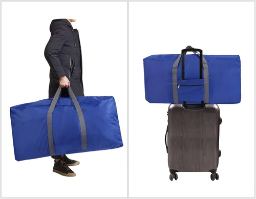 Vista 4 de REDCAMP - Bolsa de lona extra grande de 31 pulgadas, plegable A- azul oscuro