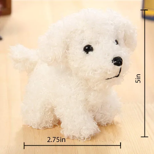 Vista 3 de Lindo Llavero de Animal de Peluche Perro, Animal de Peluche Suave, Accesorio de Moda, Clips para Mochila, Regalo para Jardín de Infantes, Colgante