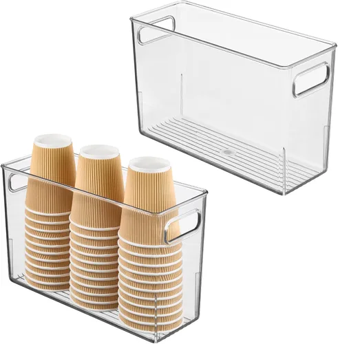 Vista 10 de iDesign - Contenedor de almacenamiento de plástico transparente y delgado para baño, organizador alto y estrecho para lociones, cremas y artículos